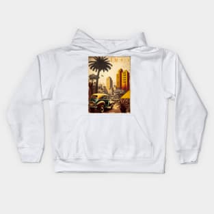 Lagos Nigeria Vintage Travel Art Poster Kids Hoodie